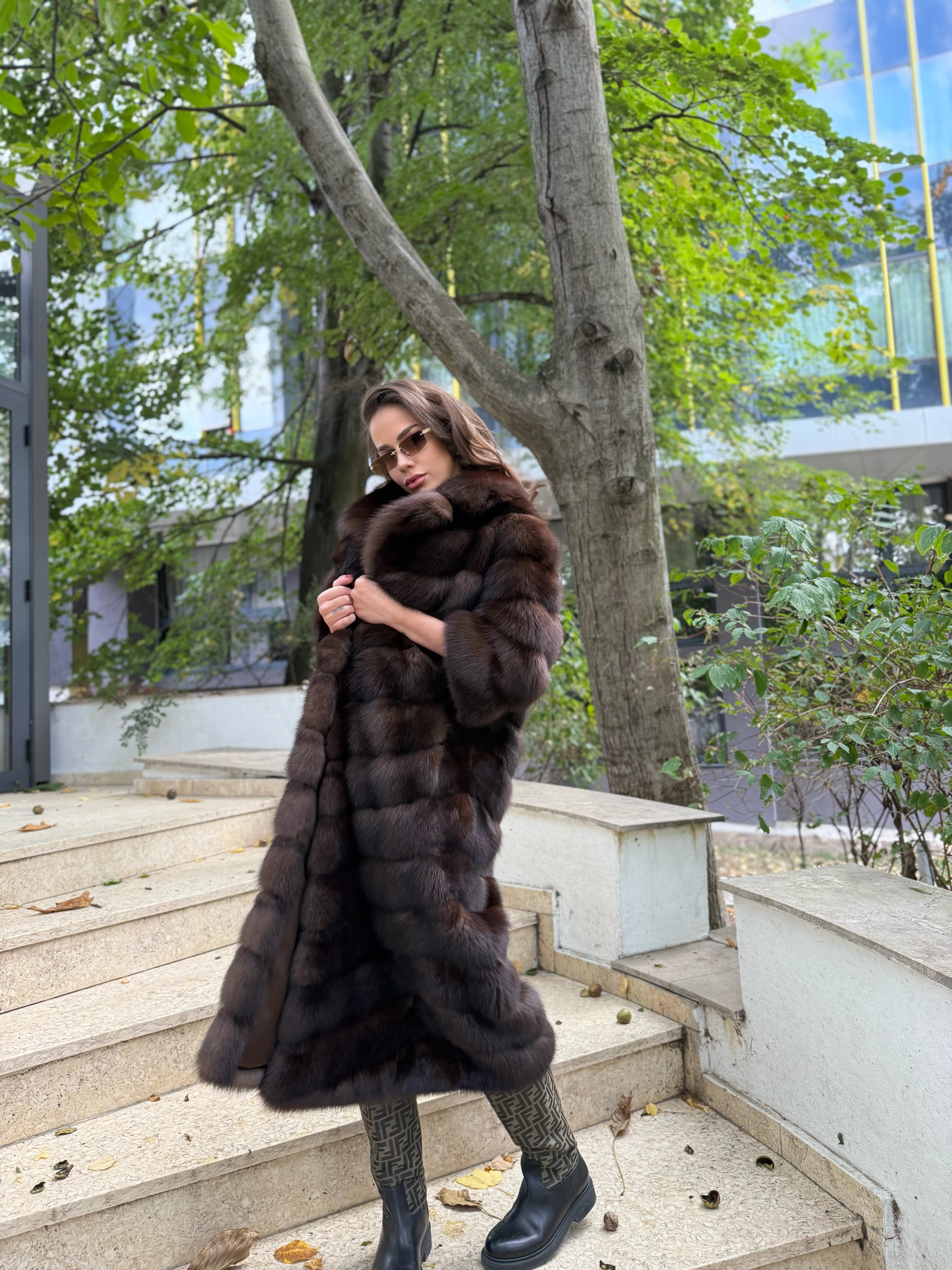 Haină lungă Zibelină Rusească Premium