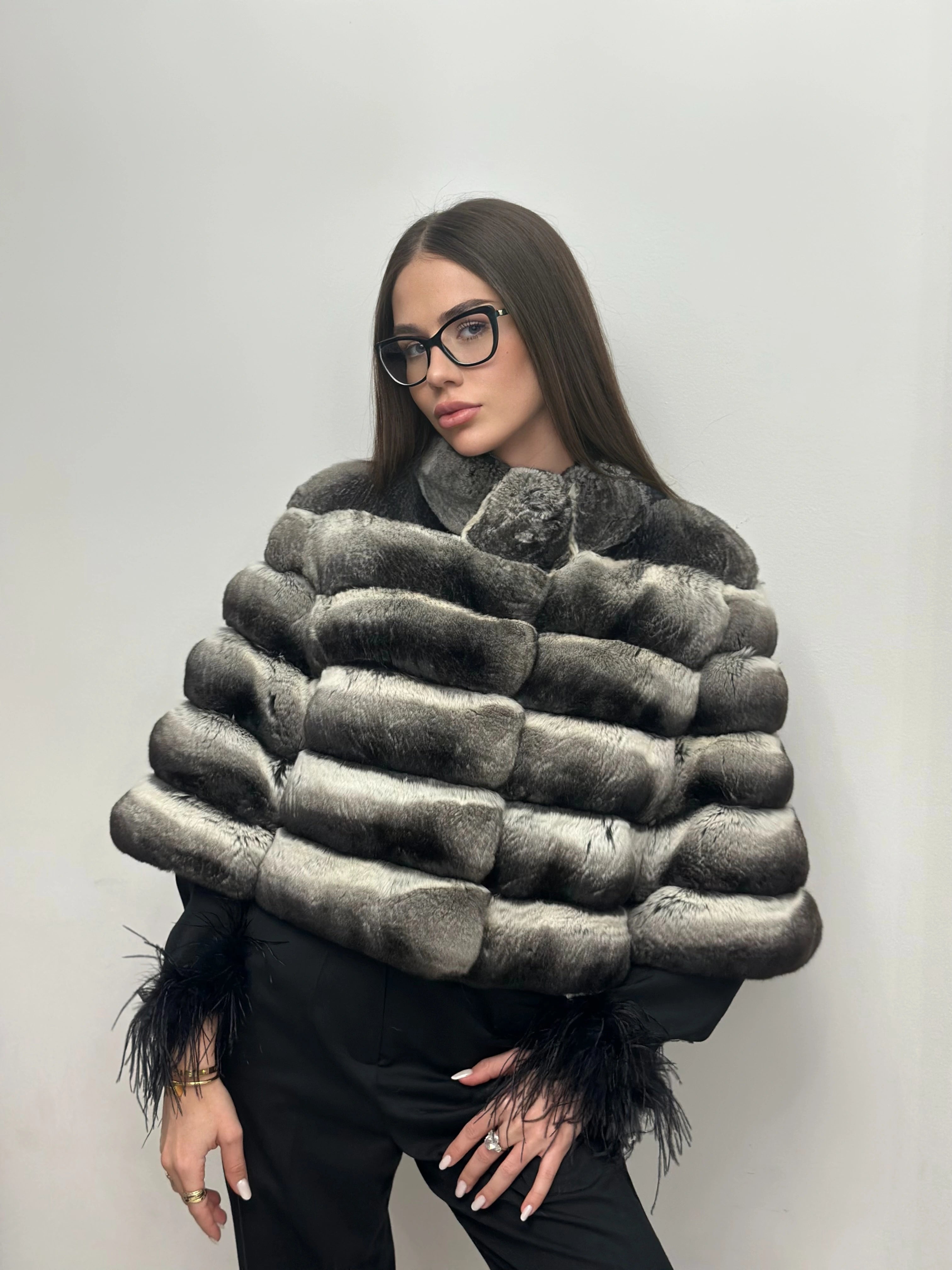 Haină din Blană Naturală Chinchilla Royal